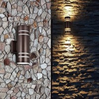 Rosykite Outdoor Wall Lights Exterior, Modern Outside Sconce Wall Lighting, Exterior Light Fixture Wall Mount Oil Bronze Cylinder, Up Down Outdoor Lights For Garage, House, Porch