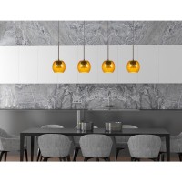 Ithaca 3000K 8W 700 lumen 90 CRI dimmable LED glass mini pendant with amber glass