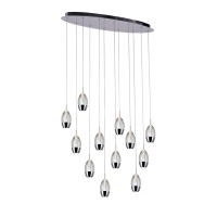 12 Light Multi Light Pendant With Chrome Finish