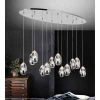 12 Light Multi Light Pendant With Chrome Finish