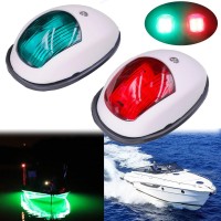 Obcursco Boat Navigation Lights, Led Boat Lights Bow And Stern, Vertical Mount Red And Green Marine Navigation Lights, Perfect Replacement For Pontoon, Bass Boat, Jon Boat (White)