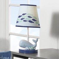 Lambs Ivy Oceania Blue Oceanseanautical Nursery Lamp With Shade Bulb