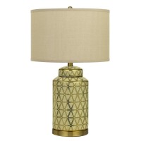 Barletta ceramic table lamp with hardback fabric shade sold and priced as pairs