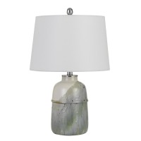 Vittoria ceramic table lamp with hardback fabric shade sold and priced as pairs