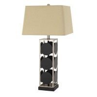 Hanson Metal Table Lamp With Square Fabric Shade