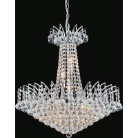 11 Light Down Chandelier With Chrome Finish