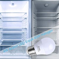 Acaxin Led Refrigerator Light Bulb 4W 40Watt Equivalent, Waterproof Replacement For Frigidaire, Freezer Ip54, 120V E26 Daylight White 5000K 400 Lumen, A15 Appliance Bulb