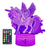 Easuntec Unicorn Gifts Night Lights For Kids With Remote & Smart Touch 7 Colors + 16 Colors Changing Dimmable Unicorn Toys 1 2 3 4 5 6 7 8 Year Old Girl Gifts (Unicorn 16Wt)