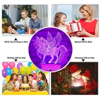 Easuntec Unicorn Gifts Night Lights For Kids With Remote & Smart Touch 7 Colors + 16 Colors Changing Dimmable Unicorn Toys 1 2 3 4 5 6 7 8 Year Old Girl Gifts (Unicorn 16Wt)