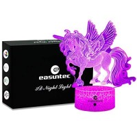 Easuntec Unicorn Gifts Night Lights For Kids With Remote & Smart Touch 7 Colors + 16 Colors Changing Dimmable Unicorn Toys 1 2 3 4 5 6 7 8 Year Old Girl Gifts (Unicorn 16Wt)