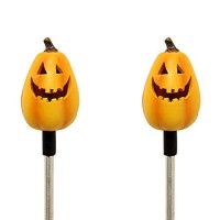 Unique Gadgets & Toys Solar Powered Tall Pumpkin Garden Stake Landscape Color Change Lights (Set Of 2)