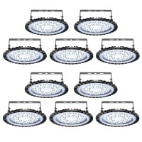 Led High Bay Light 100W Ufo 6000K 10,000Lm Industrial Lighting Ip65 Waterproof Commercial Bay Light Warehouse Lights For Workshop Garage Factory Wet Location,Ship From The Us About 3-7 Days(10 Pack)