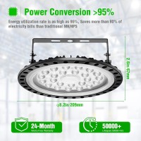 Led High Bay Light 100W Ufo 6000K 10,000Lm Industrial Lighting Ip65 Waterproof Commercial Bay Light Warehouse Lights For Workshop Garage Factory Wet Location,Ship From The Us About 3-7 Days(10 Pack)