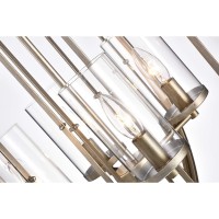 Warehouse Of Tiffany Imp25/4Lb Hamabi Brown 4-Light Chandelier, 19.29