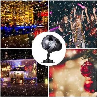 Austrobo Christmas Projector Light Snowfall Led Projector Waterproof Rotating Snow Projection With Remote Decorative Projector For Christmas, Halloween Party