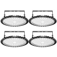 Led High Bay Light 500W Ufo 6000K 50,000Lm Industrial Lighting Ip65 Waterproof Commercial Bay Light Warehouse Lights For Workshop Garage Factory Wet Location,Ship From The Us About 3-7 Days(4 Pack)