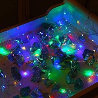 Josmega 2 Pack Solar Powered Fairy String Lights Outdoor Waterproof 8 Modes Twinkle Christmas Decorations Lights, Each 33Ft-100Led, 40Ft-120Led, 66Ft-200Led, 80Ft-240Led, Auto On/Off (Multicolor, 33)