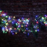 Josmega 2 Pack Solar Powered Fairy String Lights Outdoor Waterproof 8 Modes Twinkle Christmas Decorations Lights, Each 33Ft-100Led, 40Ft-120Led, 66Ft-200Led, 80Ft-240Led, Auto On/Off (Multicolor, 33)