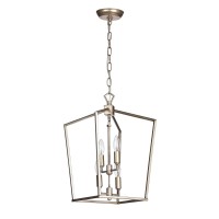 Warehouse Of Tiffany Imp21/4Lb Carpena Brown Metal 4-Light Chandelier, 17.13