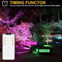 Led Flood Lights Rgb Color Changing 500W Equivalent Outdoor Rgbw Bluetooth Smart Floodlights App Control Ip66 Waterproof Timi