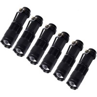 Kunhe Small Mini Single Mode Led Flashlights Aa Battery 1 Mode Flashlight Pack Of 6