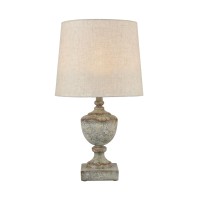 Regus Outdoor Table Lamp In Grey And Antique White