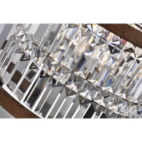 Warehouse Of Tiffany Imp18/3Ic Azari Imitation Wood Grain/Chrome 3-Light 16-Inch Chandelier, 15.75