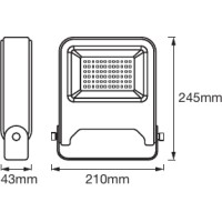 Ledvance Endura Flood 50W 840 Dg Ledv Floodlight, Single-Pack, Cold White