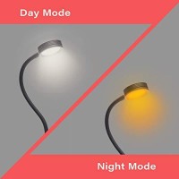 Hooga Headboard Clip On Reading Light, Blue Light Blocking, Amber Led Night Light For Reading In Bed, At Computer Or Desk. Day/Night Modes For White/Amber Light. 1600K Sleep Aid Light Black