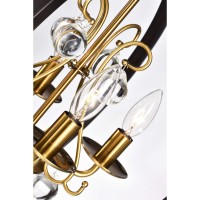 Warehouse Of Tiffany Imp24/4Mg Inori Matte Black/Gold 4-Light Chandelier