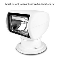 Focket Marine Spotlight,12V 100W 360 Rotation Waterproof Truck Car Remote Control Searchlight Light Durable Outdoor Lamp For Yacht,Coast Guard,Marine Police,Boats,Etc