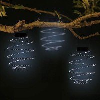 Giveu Hanging Solar Lanter With 30Led Waterproof Outdoor Landscape Metal Lamp Lights For Christmas Garden, Patio, Tree, Decoration,11Inches, Black