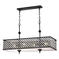 Warehouse Of Tiffany Imp52C/4Ac Elias Antique Copper 4-Light Crystals Chandelier, 36.61