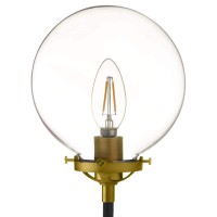 Modway Reckon Industrial Modern Amber Glass Globe Wall Sconce Light Fixture