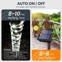 Gigalumi 2 Pack Solar Rope Lights Outdoor, Each With 100 Leds 35.7 Feet 8 Modes, Solar Rope String Lights Outdoor, Solar String Lights Outdoor For Garden Fence Patio Yard Party Christmas Decorations