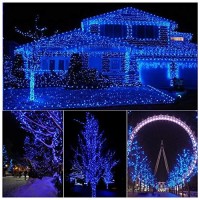 Silvom Blue Christmas Lights, 100 Led Mini Tree Lights, 33Ft Xmas Lights, 120V Ul Certified Indoor & Outdoor String Lights For Halloween, Christmas Tree, Party, Wedding, Patio, Garden, Home Decoration