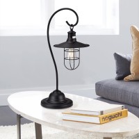 Warehouse Of Tiffany Baskle Black Lantern Table Light Tl8244Bl