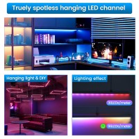 Muzata 5Pack 33Ft1M Led Strip Channel With Hanging Wire Spotless Frosted Diffuser Cover For Garages Workshops Ceiling Light