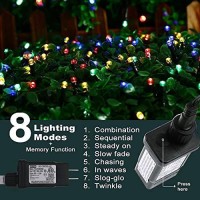 Indoor Christmas Tree Lights - 25M/82Ft 220 Led 8 Modes End-To-End Extendable Plug In Outdoor Waterproof Fairy String Light For Xmas/Wedding/Room/Patio/Home/Inside/Outside Decorations - Multi Color