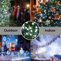 Solar Christmas Lights, 2 Pack 72Ft 200 Led Solar String Lights With 8 Modes, Waterproof Outdoor Christmas String Lights For Patio, Garden, Party, Tree, Holiday,Wedding, Christmas Decorations (White)