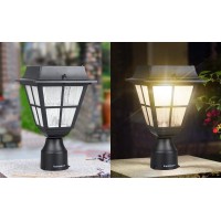 Kemeco St4327Q-A Led Post Solar Cap Light Outdoor Bright Warm White Cast Aluminum Fixture For 3 Inch Fitter Mount Base Pillar Pole Pathway Driveway Garden Landscape Yard