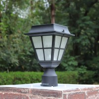 Kemeco St4327Q-A Led Post Solar Cap Light Outdoor Bright Warm White Cast Aluminum Fixture For 3 Inch Fitter Mount Base Pillar Pole Pathway Driveway Garden Landscape Yard