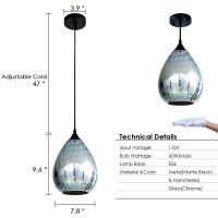 Pendant Lights For Kitchen Island, Glass Modern Hanging Ceiling Light Fixtures Dining Table Bathroom Bedroom Sink Bar, Pendant Kitchen Lighting With Colored Shade 7.8 Inch Diam