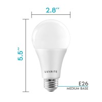 Luxrite A21 Led Bulbs 150 Watt Equivalent, 2550 Lumens, 3000K Soft White, Dimmable Standard Led Bulb 22W, Energy Star, E26 Medium Base - Indoor And Outdoor (2 Pack)