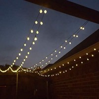 Ussea Solar , 50 Led 24Ft 8 Modes Waterproof String Lights Outdoor Fairy Lights Globe Crystal Balls Decorative Lighting For Garden Yard Home Party Wedding Christmas Decoration