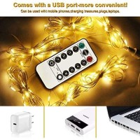 Mashang Led Curtain Lights, 9.8 X 9.8 Ft, 8 Modes Fairy String Lights, Usb Powered Christmas Twinkle Lights For Bedroom, Parties, Wedding Backdrop, Dorm, Patio And More - Warm White