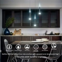 Bewamf Modern Mini Island Pendant Light With Acrylic Shade Led Cone Contemporary Pendant Lighting For Kitchen Island Dining Room Living Room Bar 9W Cool White 6000K Aluminum