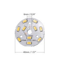 Othmro 5Pcs 40Mm Dia Led Chip Bulb Super Bright High Power, 15-17V 3000K 5730 Aluminum Led Bulb Surface Mounted Devices Light Beads,Floodlight For Camper Light Bulb, Home Reading, Light Marine Lamps