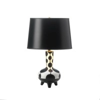 Nikki Chu Home Modern Decorative 1500L X 1500W X2225H Dollop Black And White Table Lamp