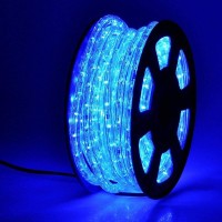 50Ft 360 Led Waterproof Rope Lights,110V Connectable Indoor Outdoor Blue Rope Lights For Deck, Patio, Pool, Camping, Bedroom Decor, Landscape Lighting And More (Blue)